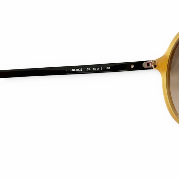 Karl Lagerfeld Womens Matte Yellow Black Aviator Designer Sunglasses KL792S - Picture 5 of 10